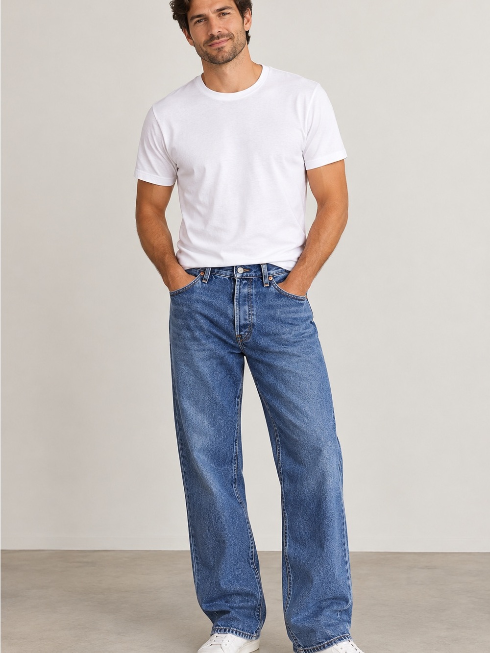 Classic Men's Blue Denim Jeans.Levis 505.
38x32
